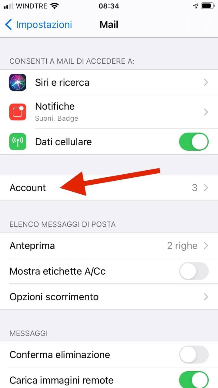 Configurare e-mail su Apple iPhone o iPad