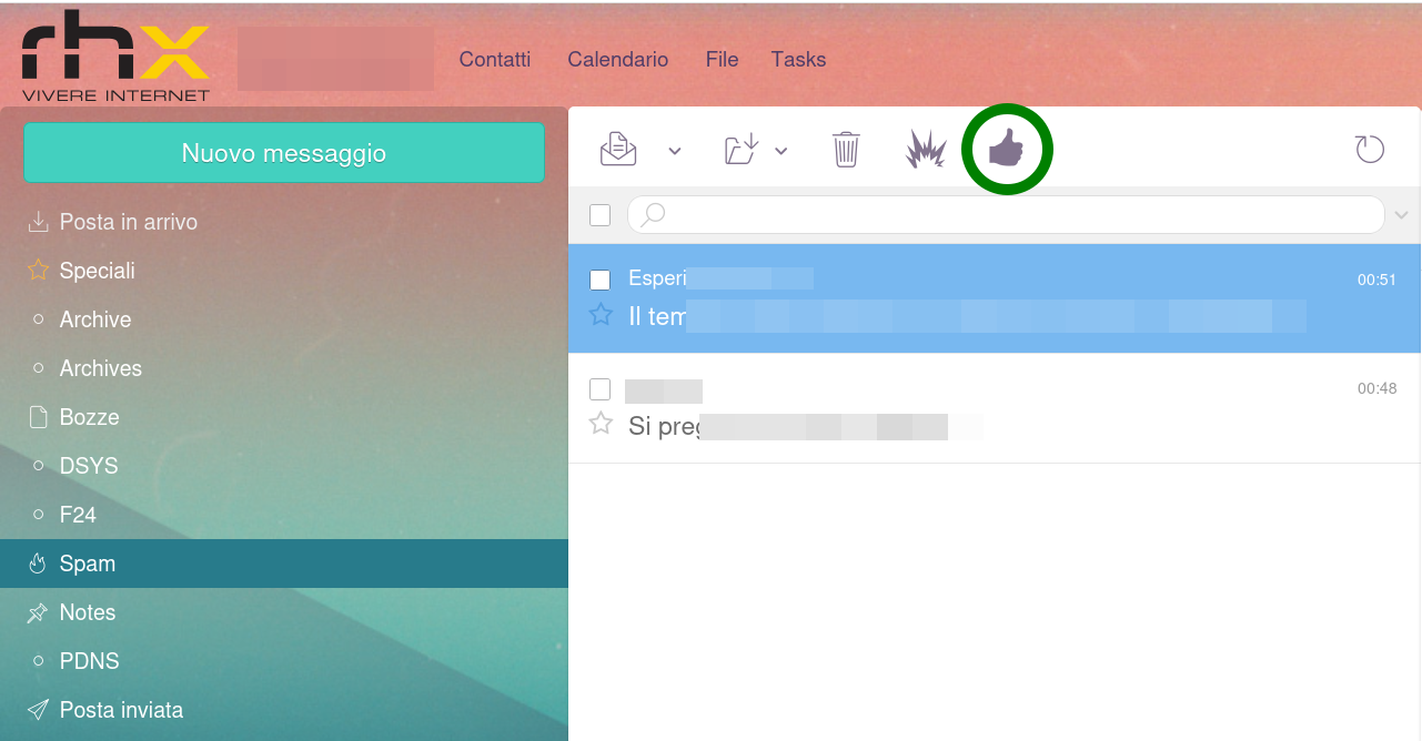 Addestramento del filtro antispam
