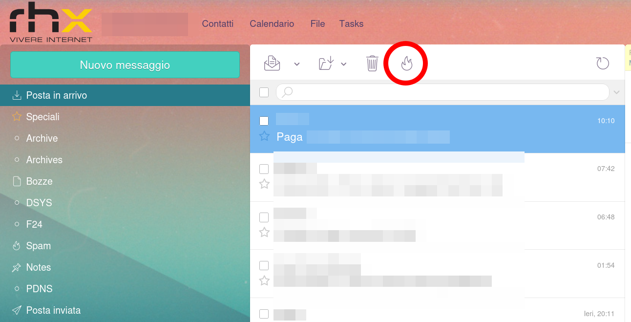 Addestramento del filtro antispam