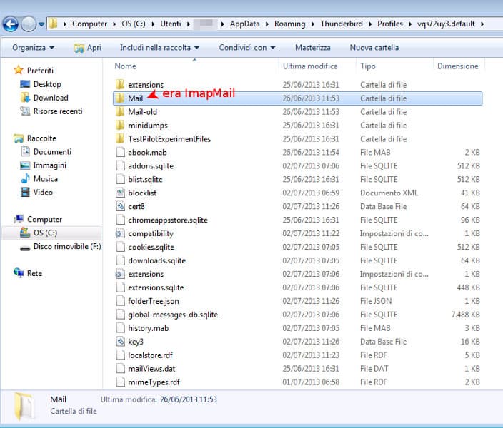 Recupero posta IMAP da Mozilla Thunderbird