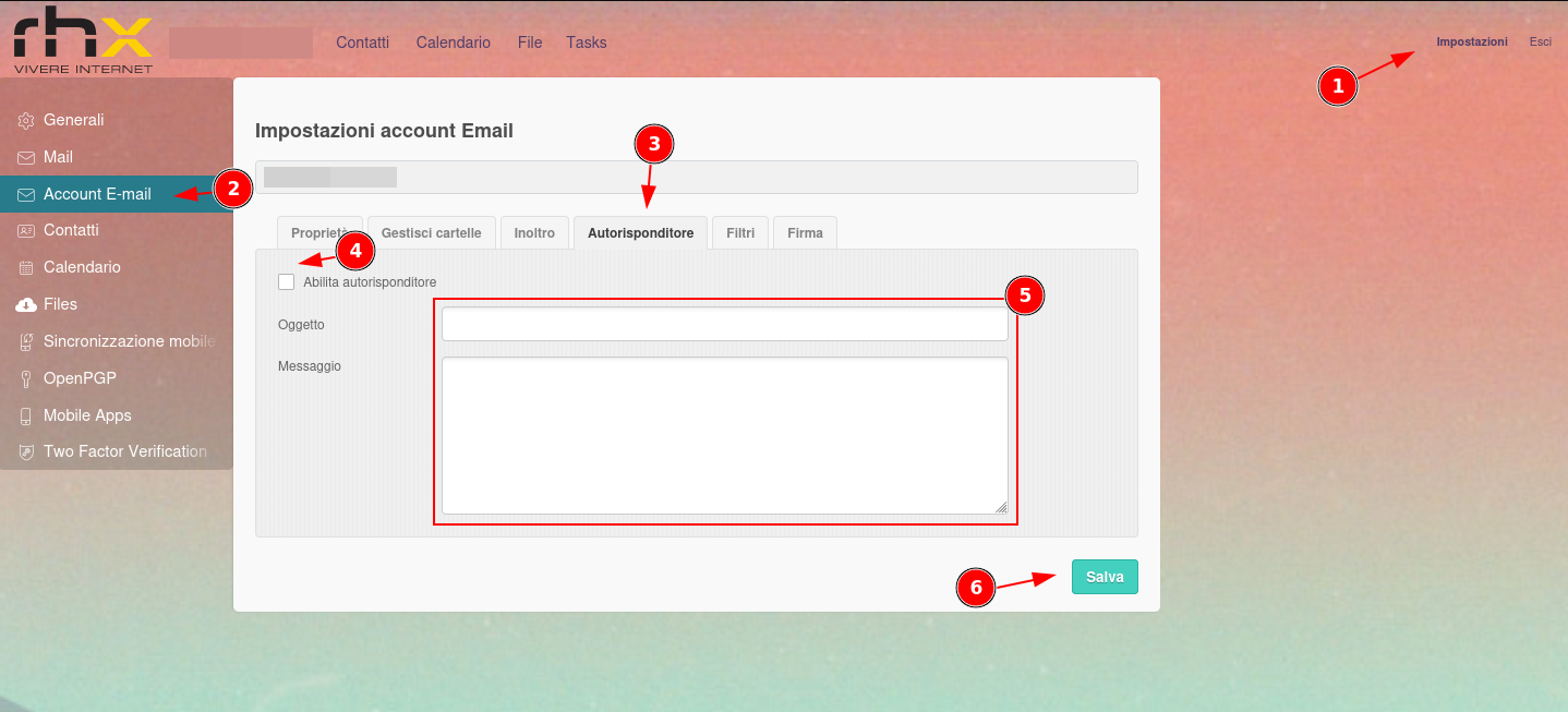 Autorisponditore e-mail (Vacation)