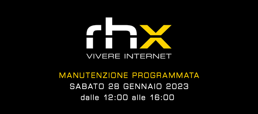 Manutenzione programmata 28 gennaio 12:00 — 16:00