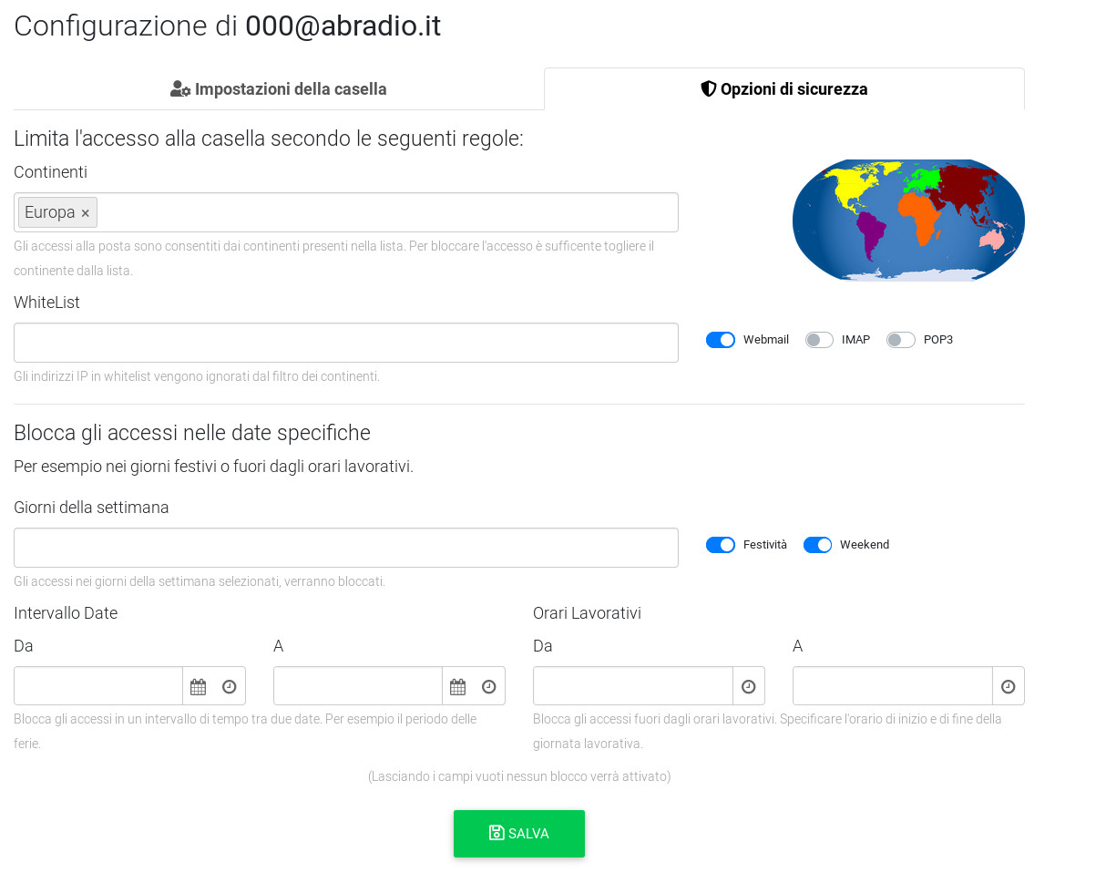 Miglioria ai servizi di posta elettronica